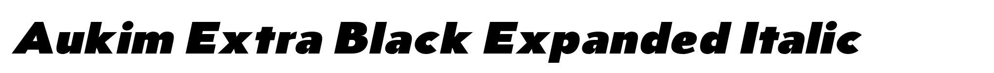 Aukim Extra Black Expanded Italic image